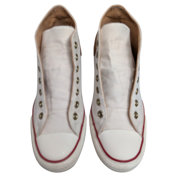 Converse 2016 CTAS Lux Mid Hidden Wedge Parchment Peached Canvas Sneaker 8 - Picture 10 of 13